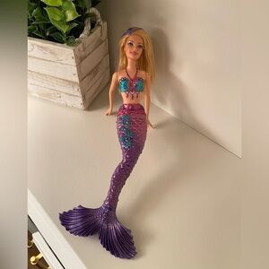MATTEL 2010 BARBIE MERMAID WITH COLOR CHANGE HAIR / BATH PLAY FUN! / BLONDE